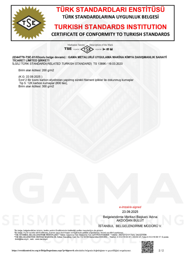 TSE 13896 Standartlarına Uygun Üretim Yapmaktayız.